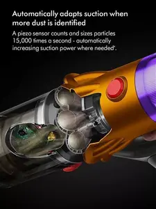 Dyson V12 Detect Slim Absolute Cordless Vacuum Cleaner, Yellow/Nickel