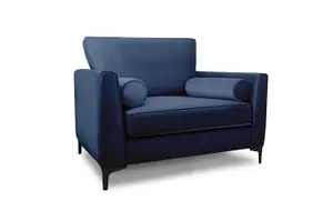 Modern Home Zara 2 Seater and Lovechair Set Navy