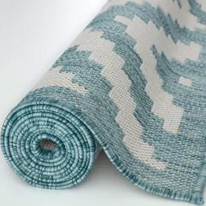 Ecology Collection Outdoor Rugs in Aqua  100AQ