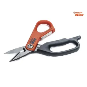 Crescent Wiss 6-Inch Electrician's Data Shears with Cable Cutter and Stripper