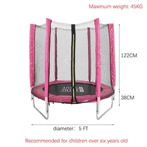 Outdoor Trampoline with Safety Enclosure for Kids Entertainment