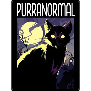 Grindstore Purranormal Tin Plaque Black (One Size)