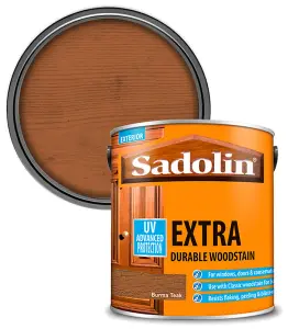 Sadolin 1L Extra Exterior woodstain - Burma Teak