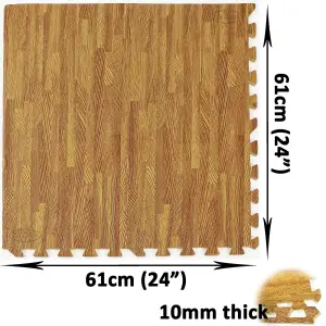 EVA Wood Effect Soft Foam Floor Mats/Tiles Home Flooring