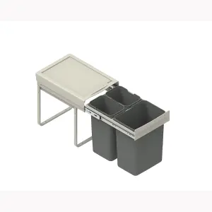 REJS recycle bin, pull out waste bin - W: 400mm (JC602), without front fixing brackets