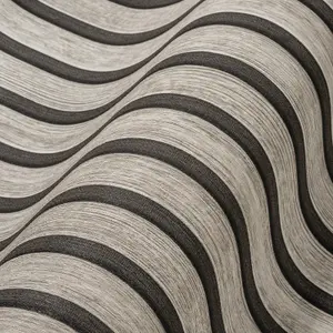 AS Creation Wooden Slats Panelling 3D Wood Panel Stripe Non Woven Wallpaper Light Grey Black 39109-2