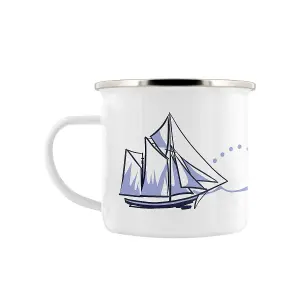 Grindstore Desert Island Drift Enamel Mug White (One Size)