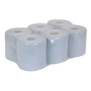 Sealey Paper Roll Blue 2-Ply Embossed 150m Pack of 6 BLU150