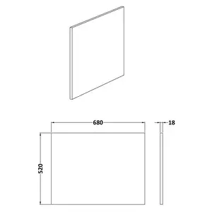 Fusion 700Mm Shower Bath End Panel Natural Oak