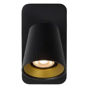 Lucide Turnon Modern Wall Spotlight - LED Dim to warm - GU10 - 1x5W 2200K/3000K - Black