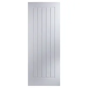 Geom Unglazed Cottage White Woodgrain effect Internal Fire door, (H)1981mm (W)762mm (T)44mm