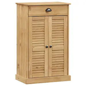 Berkfield Shoe Cabinet VIGO 60x35x96 cm Solid Wood Pine