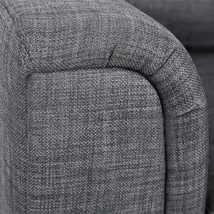 Right-Hand Corner Sofa OSLO Dark Grey Fabric Right Hand