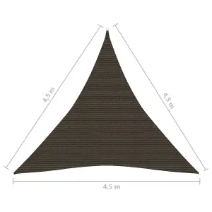 Berkfield Sunshade Sail 160 g/m2 Brown 4.5x4.5x4.5 m HDPE