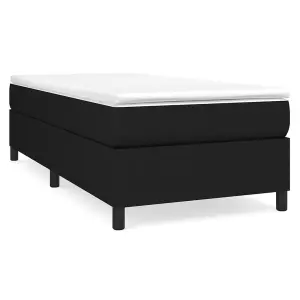 Berkfield Box Spring Bed Frame Black 90x190 cm 3FT Single Fabric