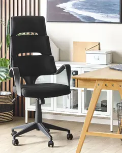 Beliani Modern Office Chair Black GRANDIOSE