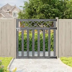 Classic Cross Top Wooden Gate for Garden and Yard Access 120cm W x 120cm H