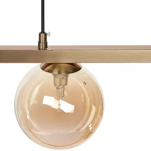 Metal 5 Light Pendant Lamp Brass GEEHI