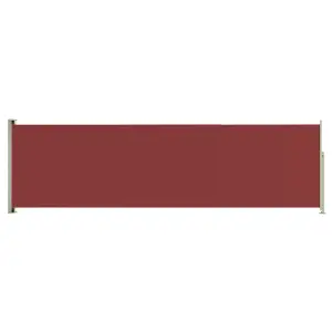 Berkfield Patio Retractable Side Awning 180x600 cm Red