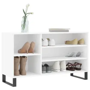 Berkfield Shoe Cabinet White 102x36x60 cm Engineered Wood