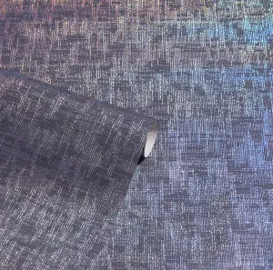 Arthouse Holographic Texture Charcoal Wallpaper