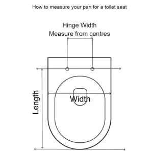 Euroshowers Top Fix Black Middle D Soft Close Quick Release Toilet Seat 360x445mm