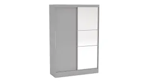 Birlea Lynx 2 Door Sliding Wardrobe With Mirror Grey