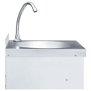 Berkfield Hand Wash Sink with Faucet and Soap Dispenser Stainless Steel