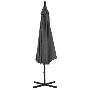 Berkfield Cantilever Umbrella with Steel Pole 300 cm Anthracite