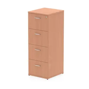 Impulse 50cm Wide 4 -Drawer File Cabinet Beech