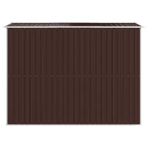 Berkfield Garden Shed Dark Brown 192x274x223 cm Galvanised Steel