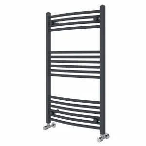 Right Radiators 1000x600 mm Curved Heated Towel Rail Radiator Bathroom Ladder Warmer Anthracite