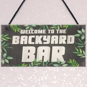 Red Ocean Novelty Backyard Bar Hanging Signs And Plaques Garden Decor Signs Hom Decor Accessories