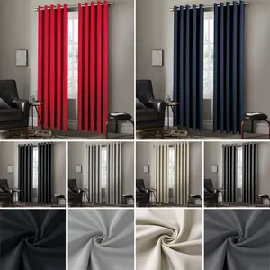 Fiffer Polyester Blackout Pinch Pleat Curtain Pair Silver / 167 x 183 cm