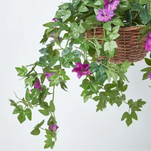 Homescapes Purple Petunia Hanging Basket, 80 cm