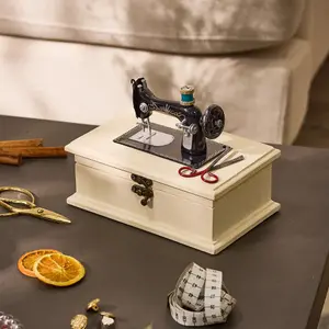 Vintage Style Sewing Machine Storage Box Gift