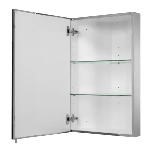 Croydex Avisio Corner Single Bathroom Wall cabinet With Mirrored door (H)720mm (W)450mm