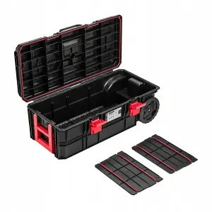 Hand tool box Modular Organis Stackable Lockable Heavy Duty Metal Hinges 3 Sizes Tool trolley