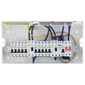 BG 11-way Dual RCD Surge protected Consumer unit with 100A mains switch