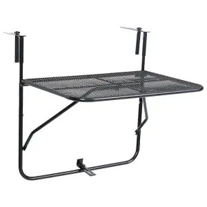 Berkfield Balcony Table Black 60x40 cm Steel