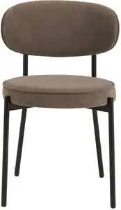 DUSK Mia Set Of 2 Dining Chairs - Matte Velvet - Taupe