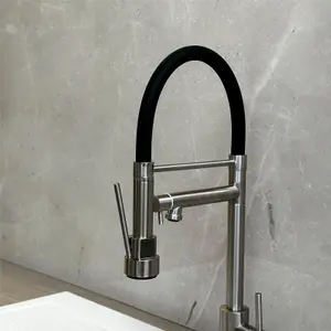 Liquida GD385BS Single Lever Multi Use Pull Out Brushed Steel Kitchen Mixer Tap