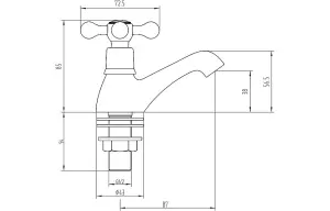 Aquarius Timeless Crosshead Basin Pillar Taps Chrome AQTM2044