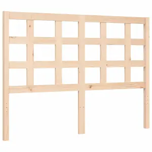 Berkfield Bed Frame with Headboard 140x190 cm Solid Wood