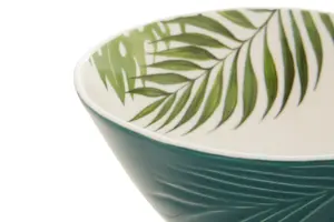 Maison by Premier Bali Dark Green Large Salad Bowl