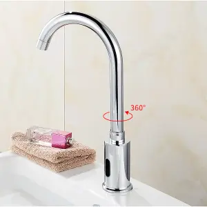 Nes Home Kitchen Sink Mixer Tap Basin Chrome Faucet Automatic Touchless Infrared Sensor