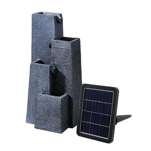 Garden Outdoor Solar-Powered Water Fountain Decor 43cm H