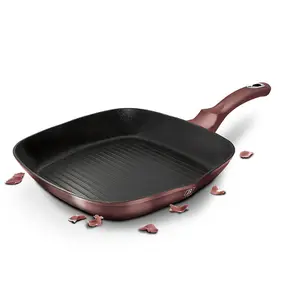 Berlinger Haus 28cm Width Square Rose Grill Frying Pan Non Stick Griddle Steak