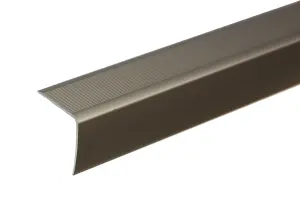 Anodised aluminium anti non slip stair edge nosing trim 900mm x 35mm x 35mm A41 champange