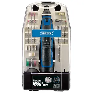 Draper  12V Rotary Multi-Tool Kit, 1 x 1.5Ah Battery, 1 x Fast Charger (50 Piece) 70298